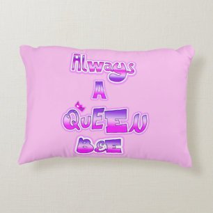 Coussins Décoratifs Toujours queen bee bébé rose