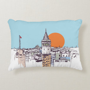 Coussins Décoratifs Tour de Galata et quartier de Galata à Beyoglu Ist