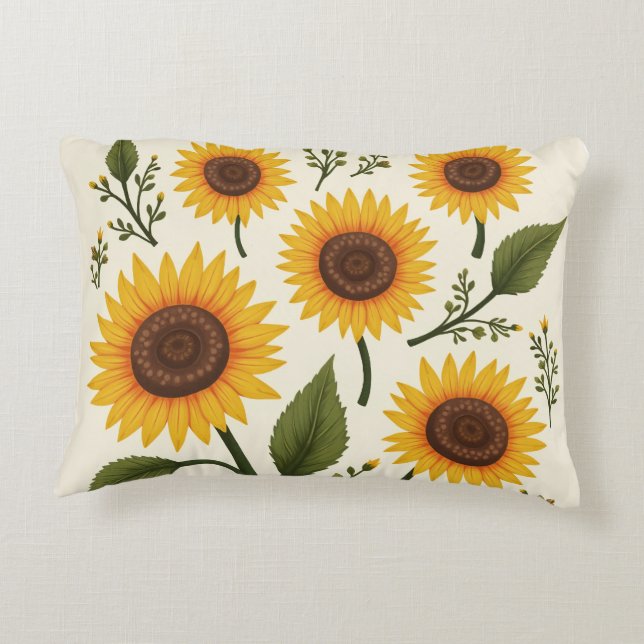 Coussins Décoratifs tournesol (Dos)