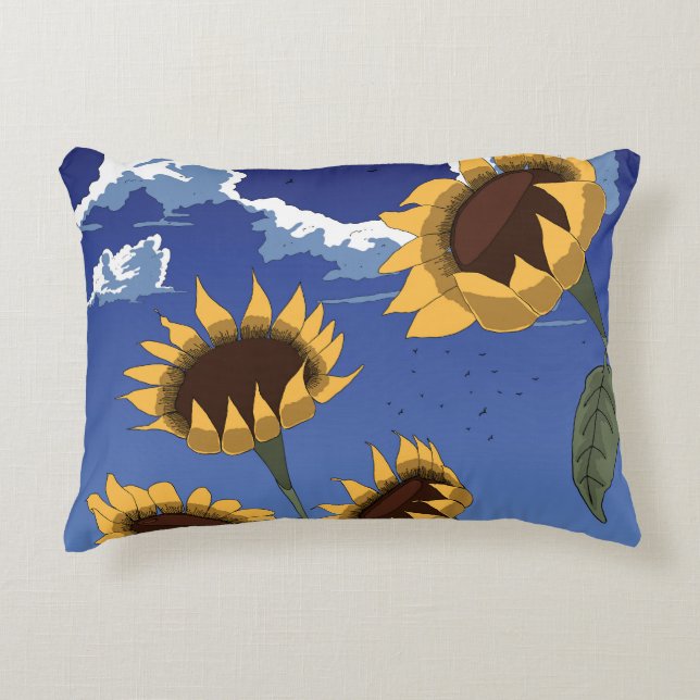 Coussins Décoratifs Tournesols en été (Devant)