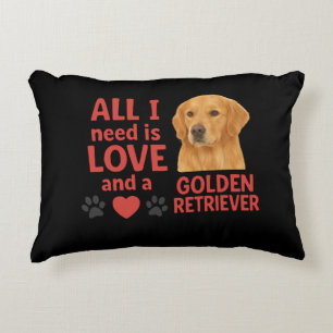 Coussins Décoratifs Tout ce dont j'ai besoin, c'est d'AMOUR et de Gold