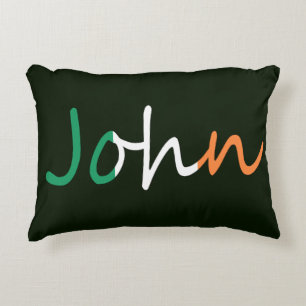 Coussins Décoratifs Tout nom couvert sur le drapeau irlandais tpcnt