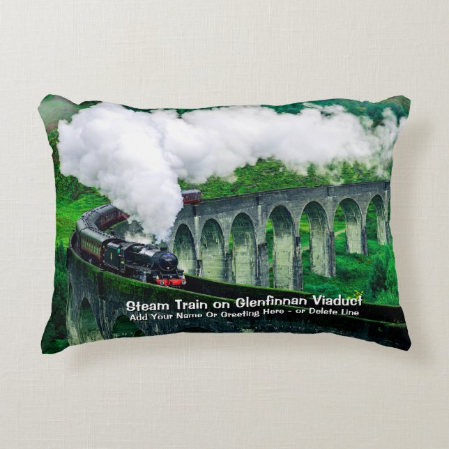 Coussins Décoratifs Train à vapeur dans le viaduc de Glenfinnan - Ajou (Devant)