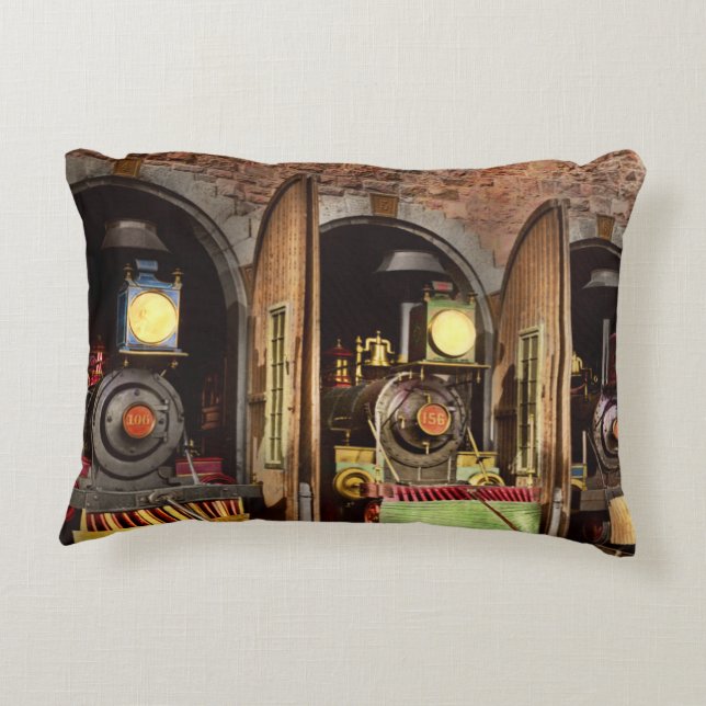 Coussins Décoratifs Train - Technologie de capture de vaches 1869 (Dos)
