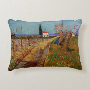 Coussins Décoratifs Traversée d'un champ, Willows par Vincent van Gogh
