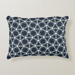 Coussins Décoratifs Treillis Fleur de Neige Indigo