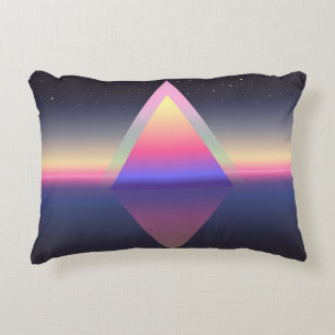Coussins Décoratifs Triangle brillant. Concept Ethereum. abs futuriste