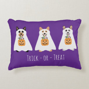 Coussins Décoratifs Trick Ou Treat Corgi Ghost Dogs Halloween