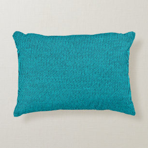 Coussins Décoratifs Tricot bleu Laine Texture Closeup
