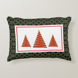 Coussins Décoratifs Trio d'arbres de Noël contemporains