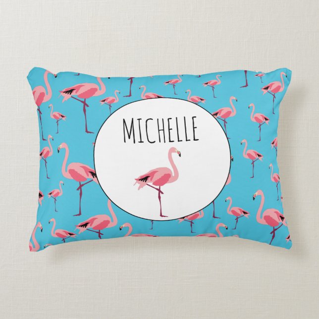 Coussins Décoratifs Tropical Summer Pink Flamingo Pattern (Devant)