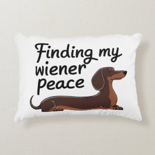 Coussins Décoratifs Trouver ma paix Wiener — Dachshund Lover