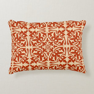 Coussins Décoratifs Tuiles marocaines - corail orange et pêche