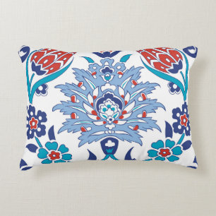 Coussins Décoratifs Tuiles turques Iznik : motif vintage.
