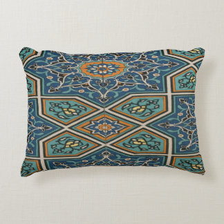 Coussins Décoratifs Turquoise Persian Tile Lumbar Pillow – Elegant Tra