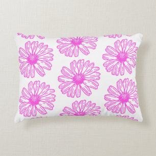 Coussins Décoratifs Ultra Rose Fleur de marguerite Impression, Hippie