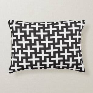 Coussins Décoratifs Un b&w modèle fait avec "plus" le signe