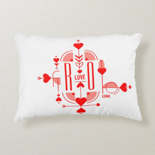 Coussins Décoratifs Un design d'initiale de monogramme moderne et roma