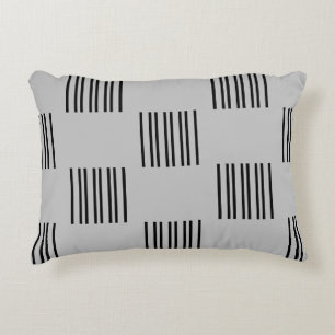 Coussins Décoratifs Un design simple de lignes noires sur gris clair