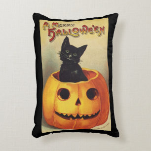 Coussins Décoratifs Un joyeux Halloween par Ellen Clapsaddle, Chat Vin