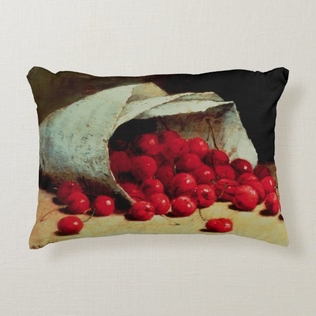 Coussins Décoratifs Un sac renversé des cerises (Devant)