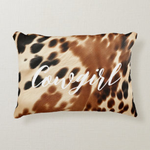 Coussins Décoratifs Vachette blanche Brown Western