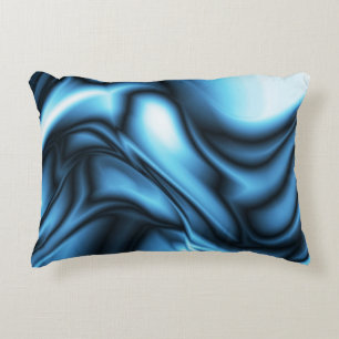 Coussins Décoratifs Vague de soie bleue
