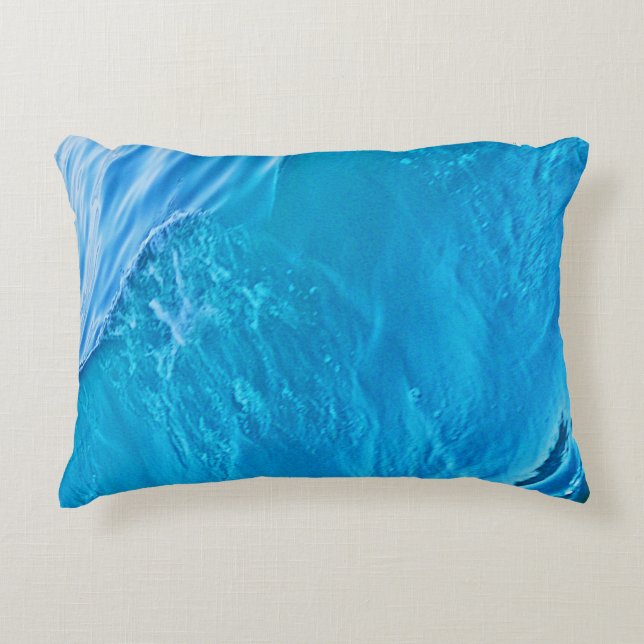 Coussins Décoratifs vague d'eau bleue (Devant)