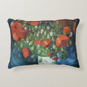 Coussins Décoratifs Vase avec les papillons rouges Vincent van Gogh