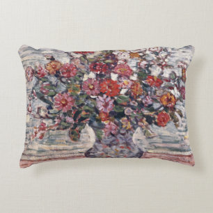 Coussins Décoratifs Vase de fleurs, Zinnias par Maurice Prendergast
