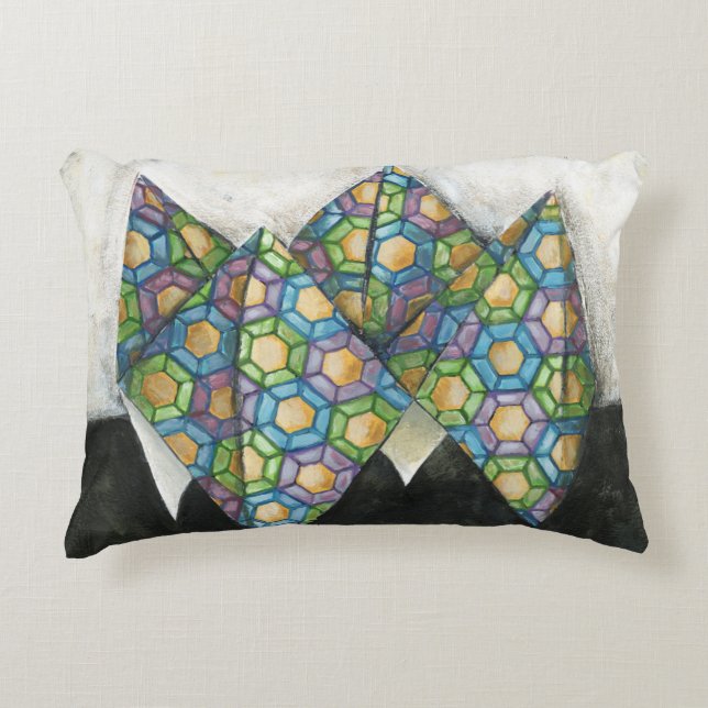 Coussins Décoratifs Vendeur Origami Fortune sur papier géométrique (Devant)