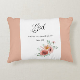 Coussins Décoratifs Verse de la Bible Florale