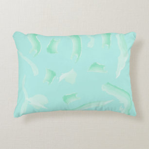 Coussins Décoratifs Vert jade esthétique en marbre aquarelle sans cout