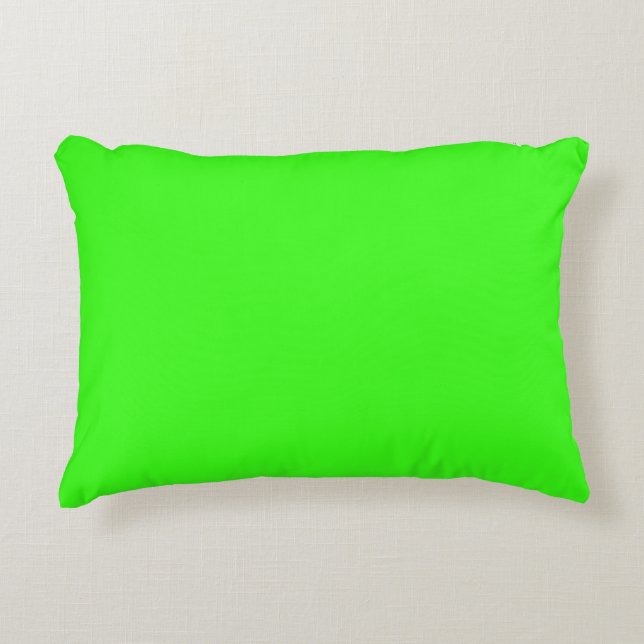 Coussins Décoratifs Vert Néon Uni (Devant)
