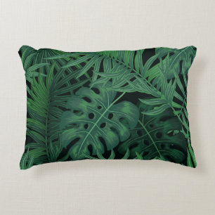 Coussins Décoratifs Vert nuit tropicale : Motif Plante exotique