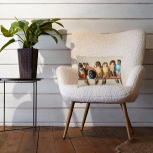 Coussins Décoratifs Vestige de style vintage d'oiseaux perchés