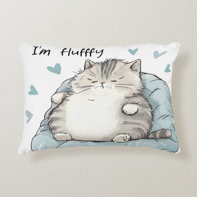 Coussins Décoratifs Vibes Chubby Chat Chill (Devant)
