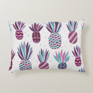 Coussins Décoratifs Vibes d'été : Motif d'ananas, points colorés