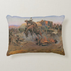 Coussins Décoratifs Vieux Cowboys, l'ennui du cuisinier de camp par CM