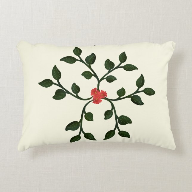 Coussins Décoratifs Vigne Florale Minimale | Conception botanique élég (Devant)