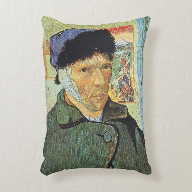 Coussins Décoratifs Vincent van Gogh - Autoportrait avec l'oreille ban (Devant(Vertical))