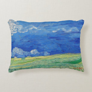 Coussins Décoratifs Vincent van Gogh - Champs de blé sous des nuages o