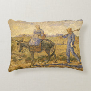 Coussins Décoratifs Vincent van Gogh - Couple de paysans allant au tra