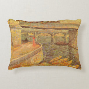 Coussins Décoratifs Vincent van Gogh Ponts de l'autre côté de la Seine