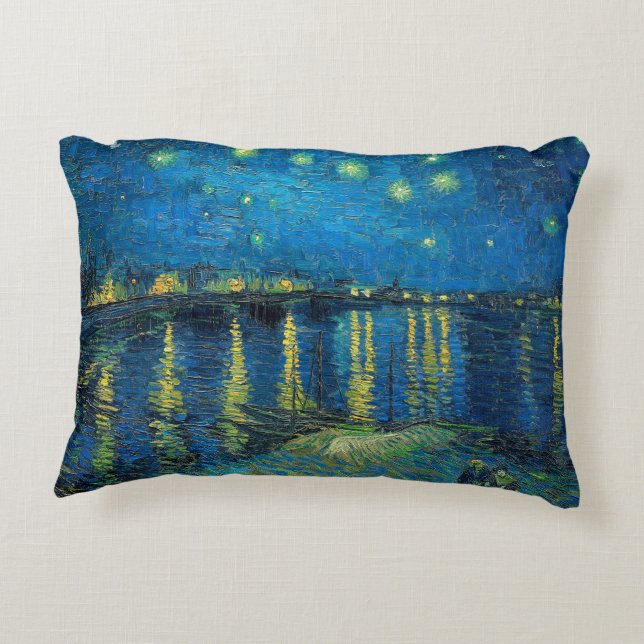 Coussins Décoratifs Vincent Van Gogh Starry Night Over the Rhone (Dos)