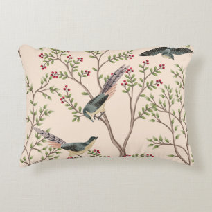 Coussins Décoratifs Vintage arbre de jardin, oiseau floral sans coutur