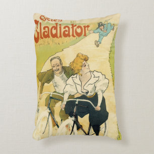 Coussins Décoratifs Vintage Art Nouveau, Bicyclettes Gladiator Cycles