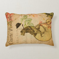 Vintage French Postcard Frog Riding