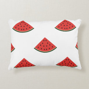 Coussins Décoratifs Vintage pattern with slices of watermelon on a whi