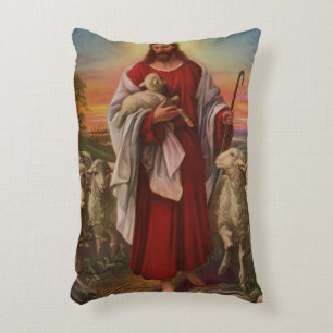 Coussins Décoratifs Vintage Religion, Christ le Bon Berger Troupeau